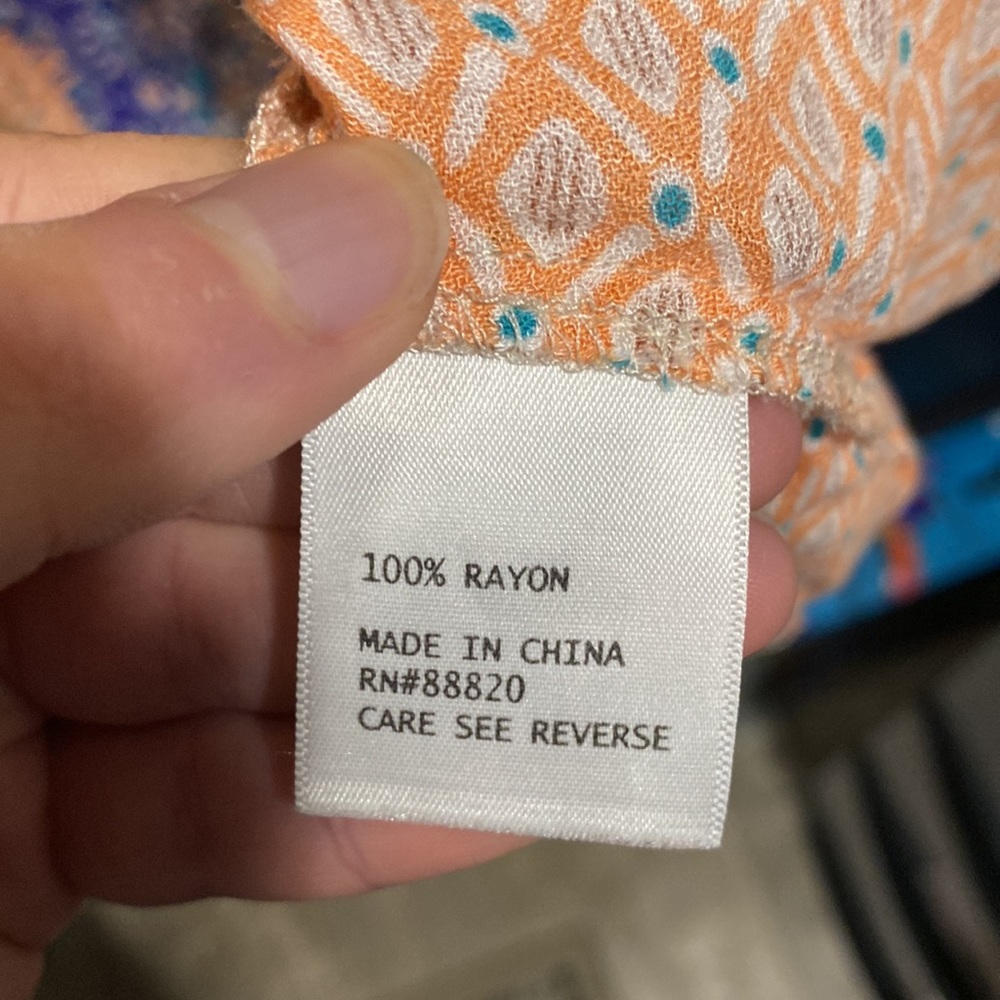 Lucy & Laurel Abstract Bohemian 3/4 Sleeve Blouse - image 7